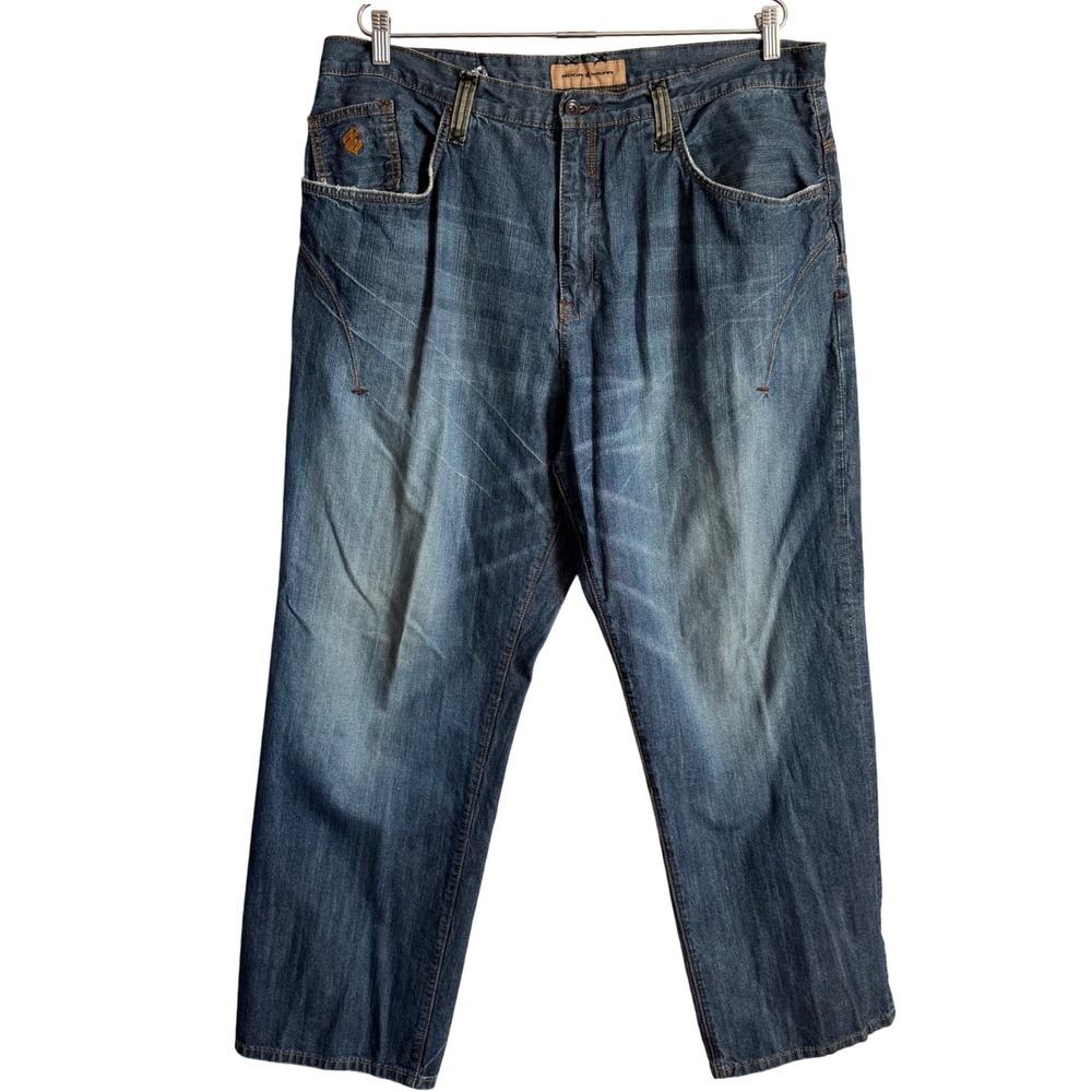 Vintage Roca Wear Jeans Size 40 Y2K Baggy Hip Hop Denim Jeans Made in Macau